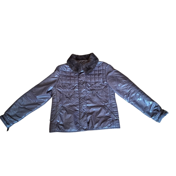 Vintage Fusalp Made in France Brown Ski Jacket Faux Fur Collar 70s 80s Size 16 - Picture 3 of 12